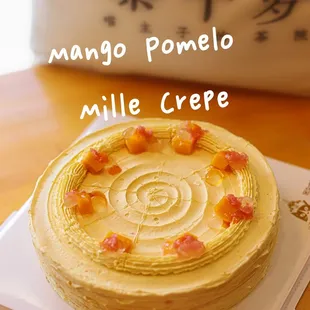 Mango Pomelo Mille Crepe Cake