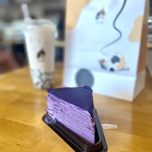 Taro Mille Crepe Cake