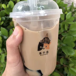 Grass Jelly Milk Tea