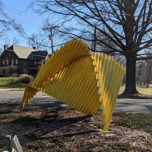 Timeline sculpture in Dilworth, Charlotte