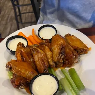 Honey hot wings