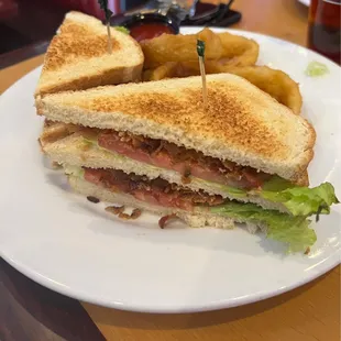 BLT with onion rings