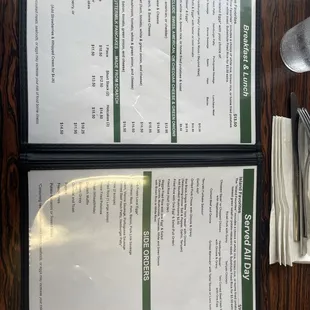 Inside of the Menu