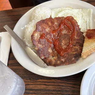 Corn Corned Beef hash and eggs