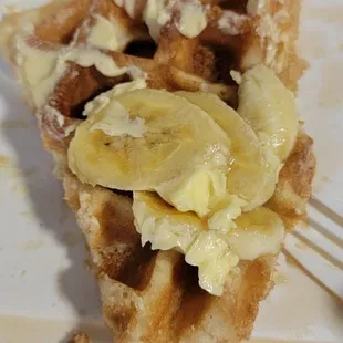 Belgian banana waffle