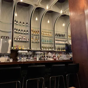 Bar area of the Times Square diner