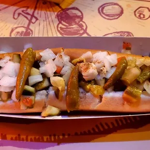 Chicago Style Footlong Hebrew National Hot Dog