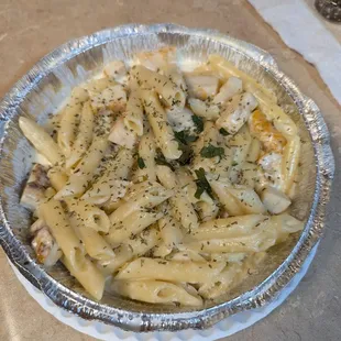 Chicken alfredo with penne!