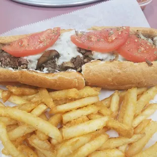 Philly Cheese Steak with fries (lunch special)