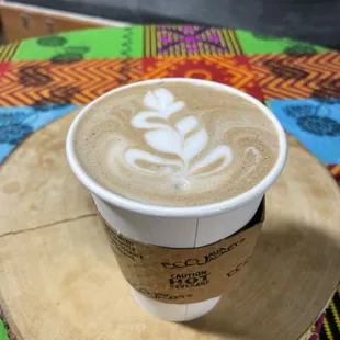a cup of cappuccino