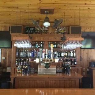 Timmer's cozy and well stocked bar