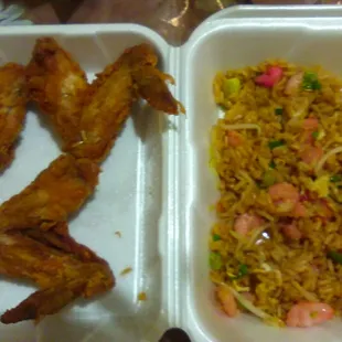 Chicken and shrimp fried rice