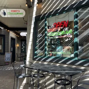 Outside seating