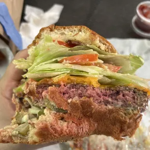 Super rare bloody burger mehhhh  stopped eating it :(