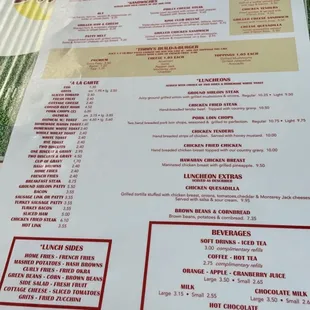 sushi and sashimi, menu