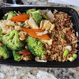 a meal in a plastic container