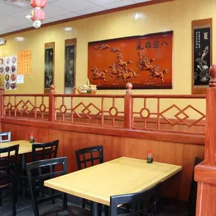 Relax and enjoy our delicious Chinese dishes in our dining room.