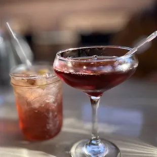 Black Manhattan &amp; Rose Sangria