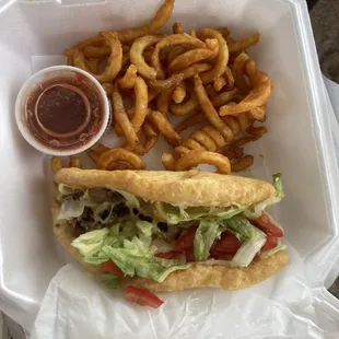 Beef Fry Taco Bread combo
