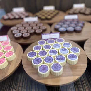 a variety of desserts