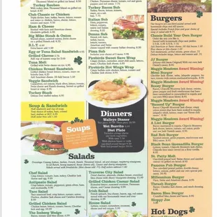 the menu of the restaurant