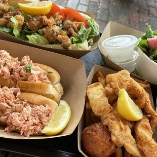 Chicken Taco Lobster Rolls Poke Bowl Oysters