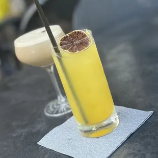 Passion fruit fizz mocktail