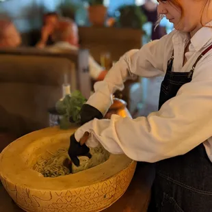 Table side pasta prep
