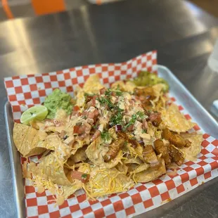 Pork belly nachos