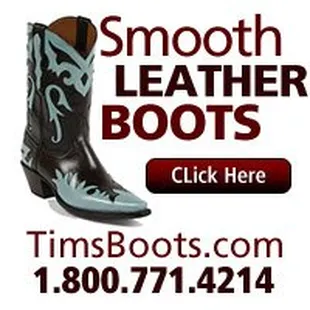 Just because our specialty are exotic boots don't forget the traditional leathers as well at http://timsboots.com