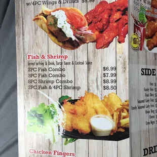 a menu for a restaurant