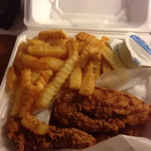 4 piece chicken strip combo with fries