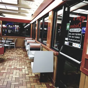 the inside of a restaurant