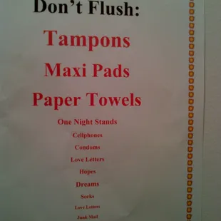 Funniest bathroom sign I've ever seen!