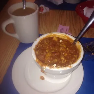 Good food on an ugly day.