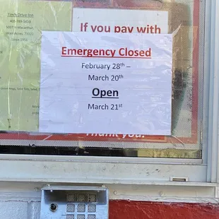 CLOSED temporarily. Photo taken 3/12/22.