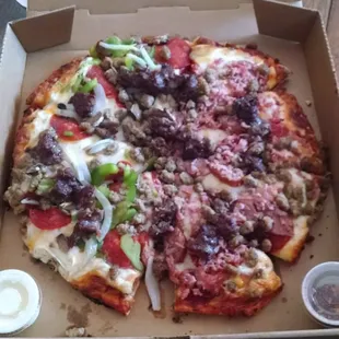 Split the toppings and make your pizza yours.