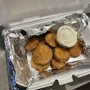 Fried zucchini with the best ranch ever