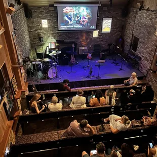 a group of people in a church