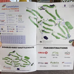 Program shows course layout.