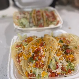 a variety of tacos
