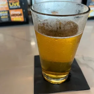 Big Orange Lager - 4% ABV. Really refreshing &amp; drinkable for those hot muggy days