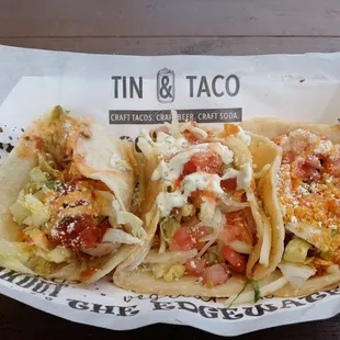 All i said was one beef, one chicken &amp; one pork taco something..