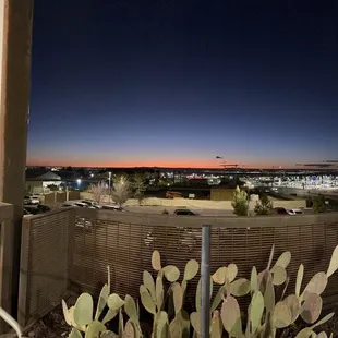 a view of a city at night