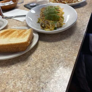 Tex Mex omelet and home fries