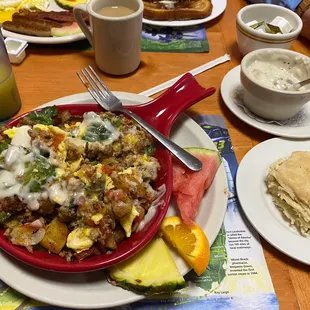Amazing breakfasts, great service and low prices!   We eat here at least a few times a week and have never had a bad meal yet!