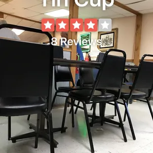 Lots of seating. Great for families! And clean!