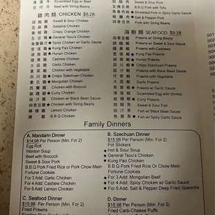 MENU as of May 2022