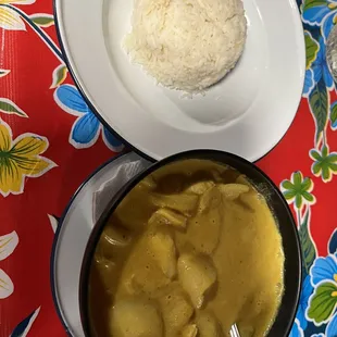 Yellow curry (seriously out of this world)