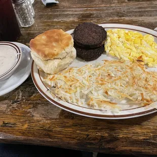 2 Egg Classic Breakfast with added gravy.